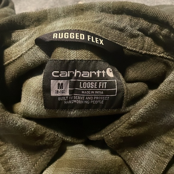CARHARTT—Loose Fit Flannel—Green Plaid—Rugged Flex—US M - Picture 2 of 3